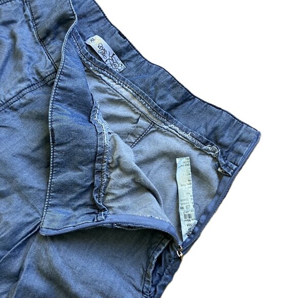 Neways Palazzo Pants Flowy Lyocell Extra Wide Leg Blue with Pockets - Picture 3 of 6